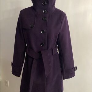 Worthington Deep Plum Trench Coat – Women’s XS
